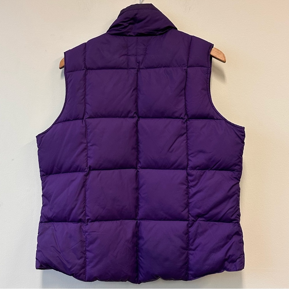 Lands' End Down and Feather Insulated Deep Purple Puffer Vest - Picture 7 of 9
